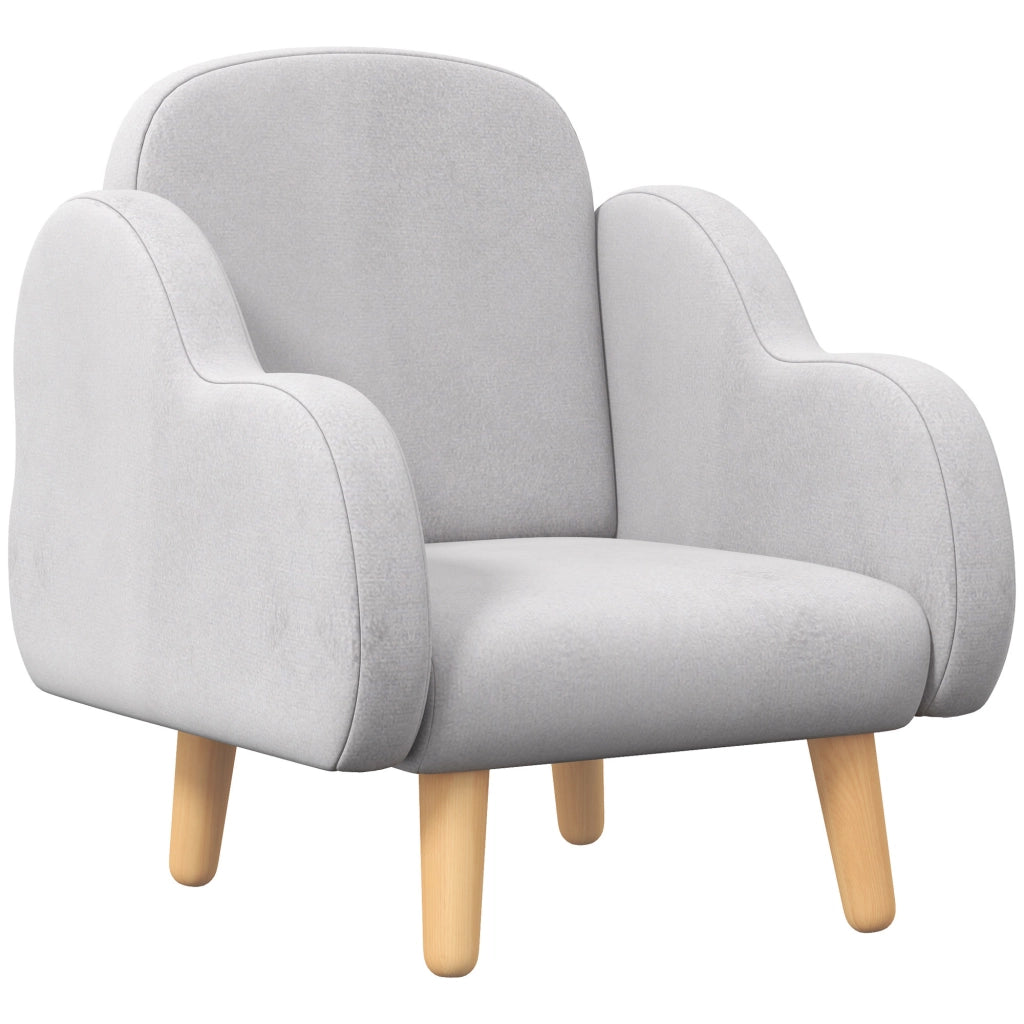 Poltrona per Bambini ¨C Minimal ¨C Grigio, Tessuto, 46x51x55cm