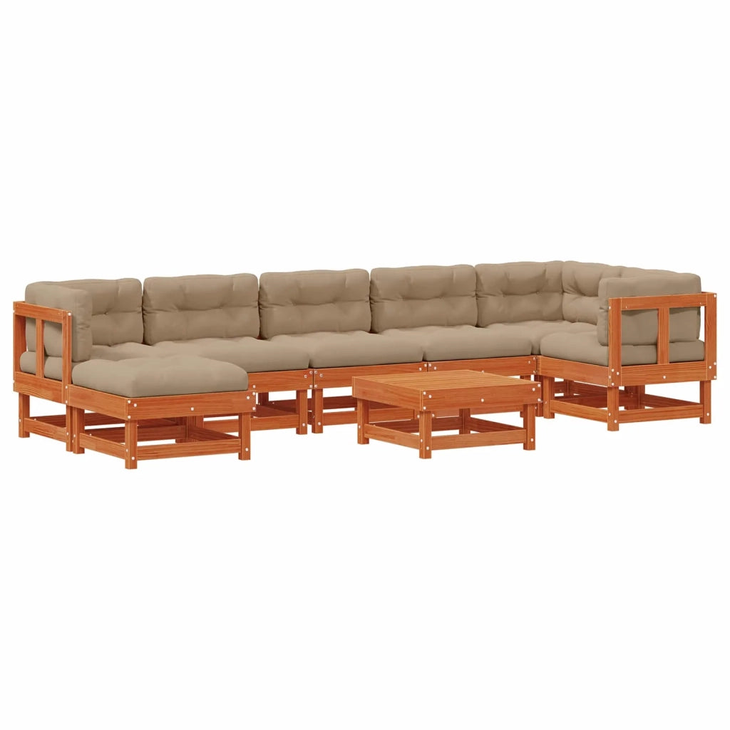 Set Lounge da Giardino 8 pcs Marrone Cerato 3418069