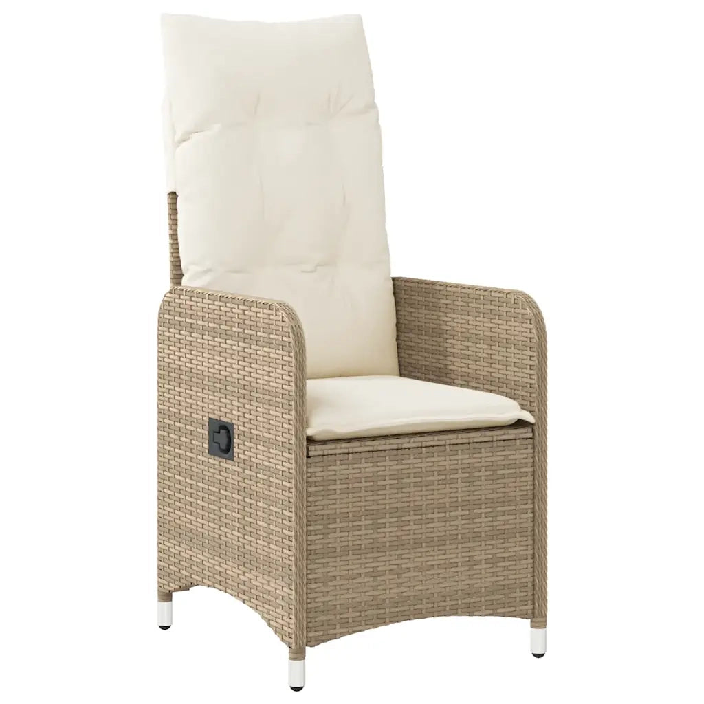 Set da Bistrò da Giardino 9 pz con Cuscini Beige in Polyrattan 3277286
