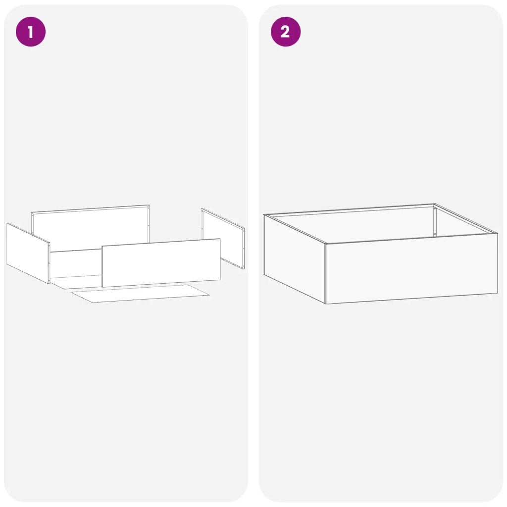 Vaso da giardino Antracite 60 x 60 x 20 cm 8004998