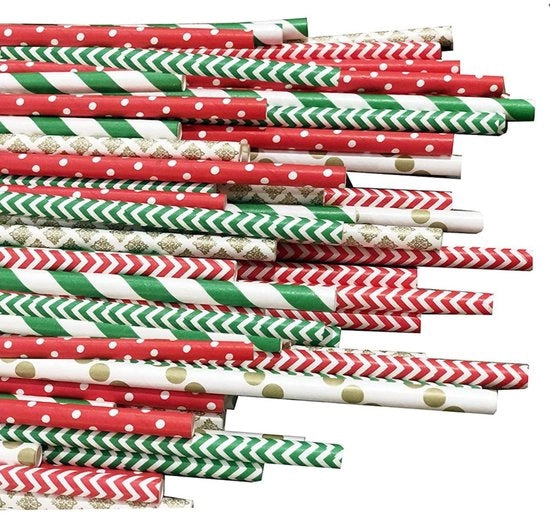 Ricette per bevande in carta 100 pezzi - Biologico decomponibile - Rami di carta - Articoli da festa - 19,5 cm di lunghezza - Amichevole con l'ambiente - Rami da festa