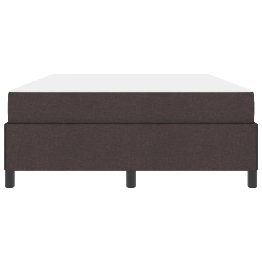 Letto a molle con materasso Marrone Scuro 140 x 190 cm Tessuto
