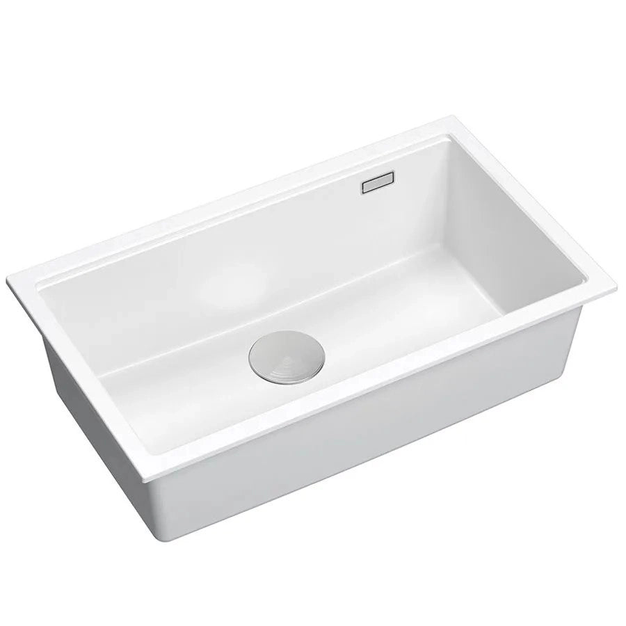 Lavello In Granito Logan 110 White Tappo oro