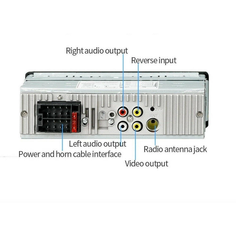 Trade Shop - Autoradio 1 Din Display Tft 4.1" Stereo 45wx4 Bluetooth Usb Aux Mp3 Media 4051ai -