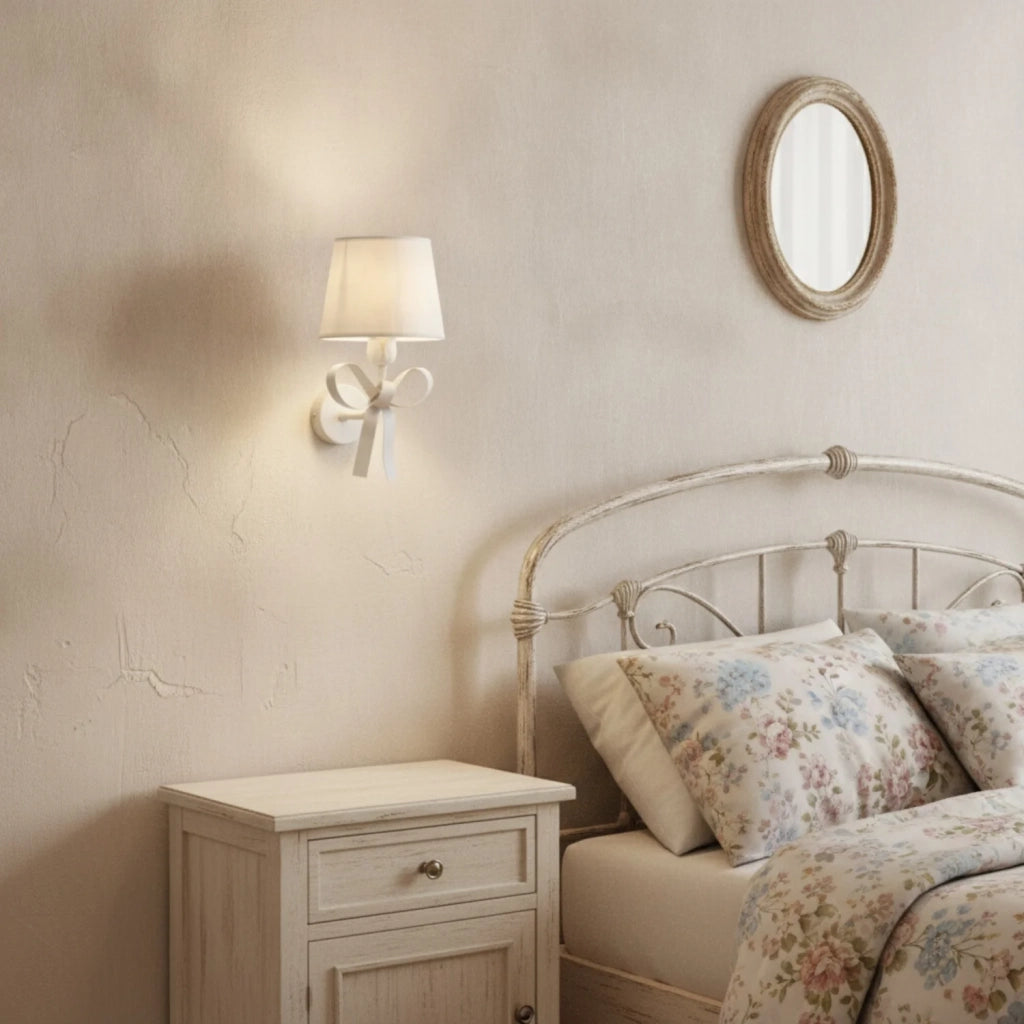 Applique Shabby Chic Lucy 1 Luce Bianco LuceArt Classic