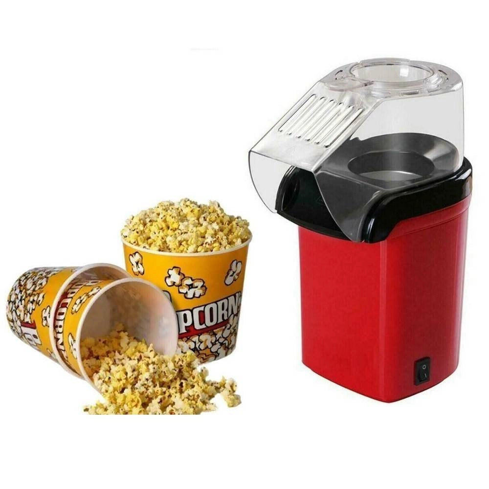 Trade Shop - Mini Macchina Per Pop Corn Ad Aria Calda 1200w Coperchio Rimovibile Con Dosatore -