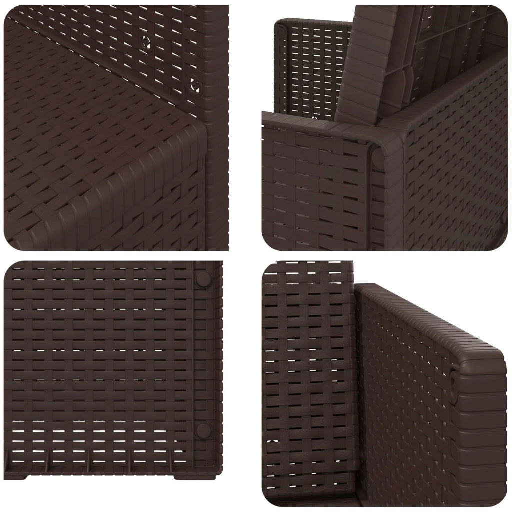 Sedie da pranzo da giardino 2 pcs Marrone PP 899962