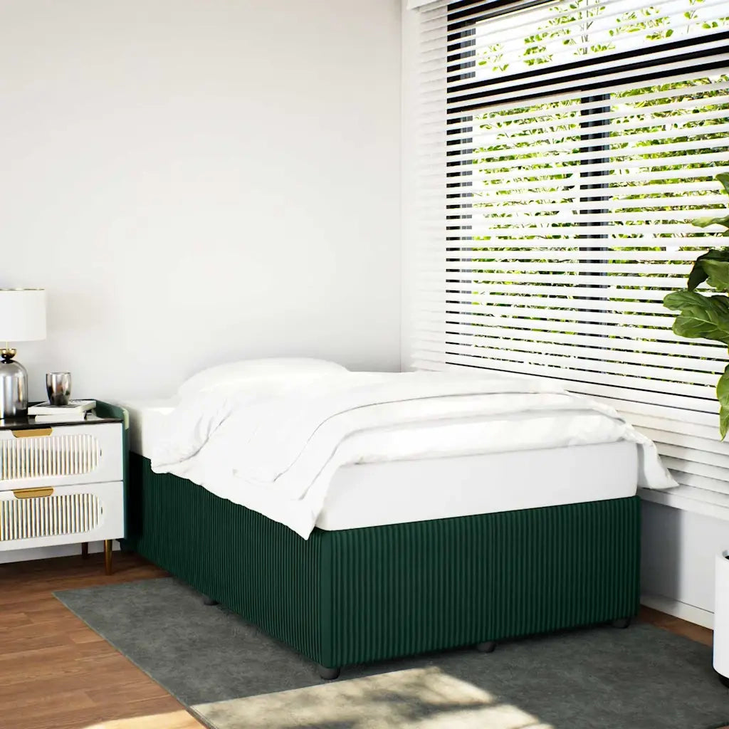 Giroletto senza Materasso Verde Scuro 120x200 cm in Velluto 3285003
