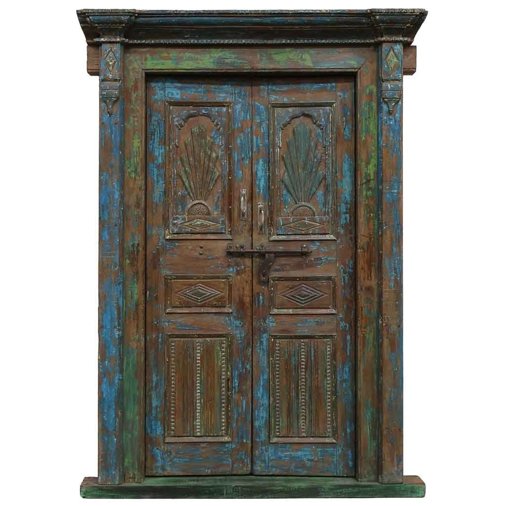 Porta in legno marrone 160x20x224h cm