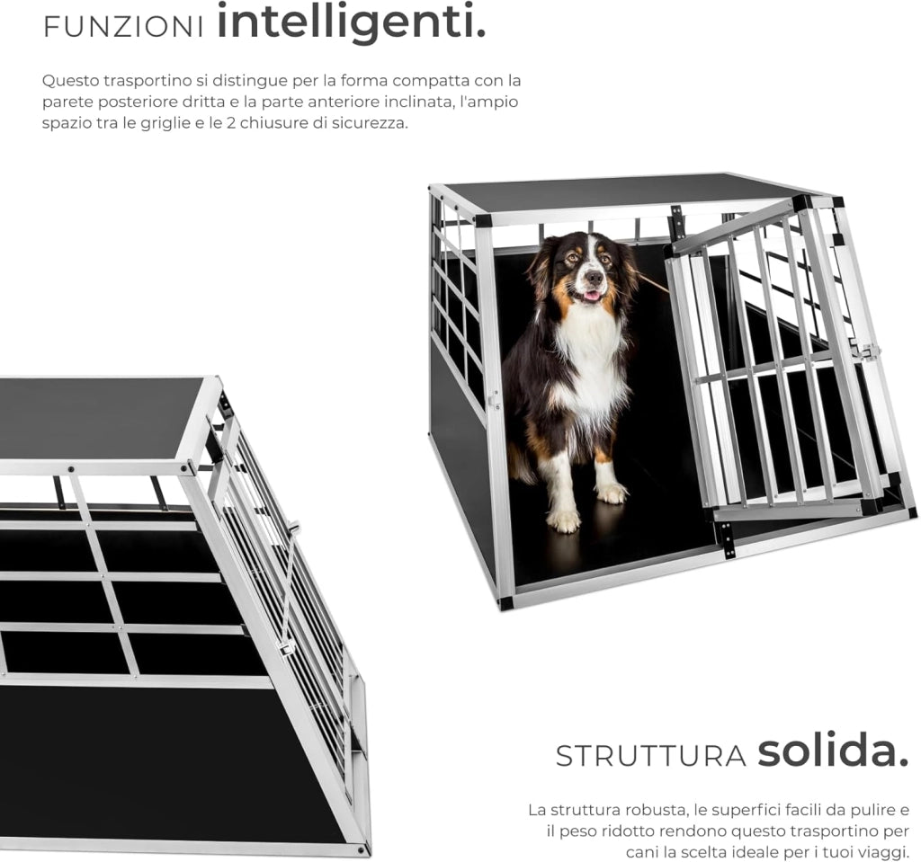 , Cuccia in alluminio per cani, trasportino per cani, a forma di trapezio, diversi modelli