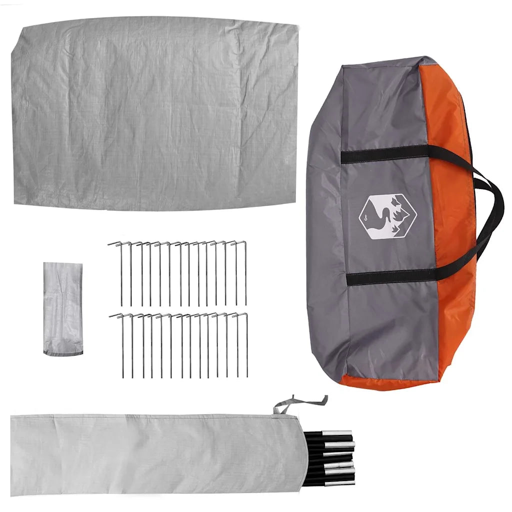 Tenda Familiare Grigio e arancione 762 x 655 x 218 cm taffetà 42001156