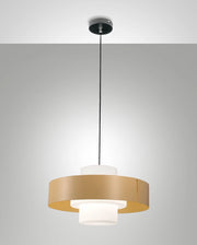 Lampada a Sospensione Loto Ø450mm in Metallo e Vetro Soffiato Sabbia, Attacco E27 40W, IP20, Classe 1 - Design Moderno Elegante