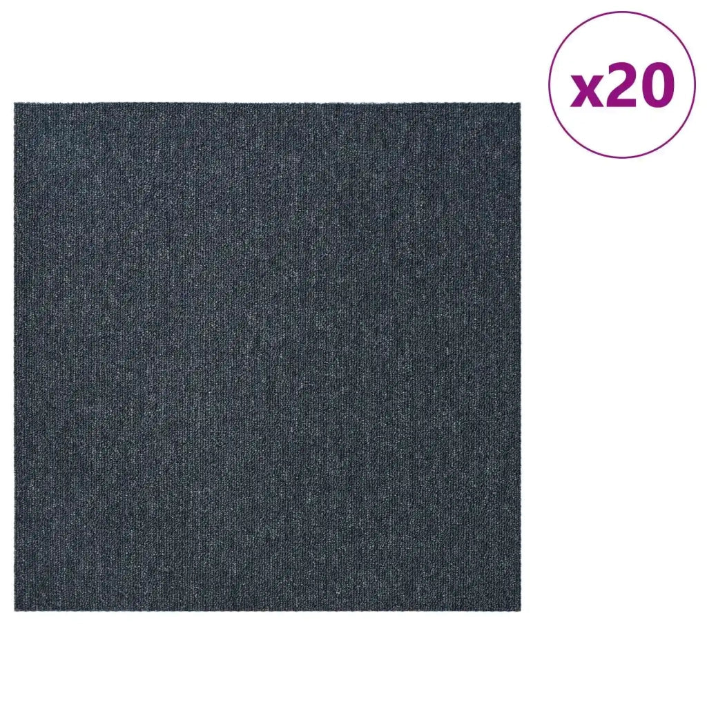 Piastrella per Tappeto Blu Grigio 50 x 50 cm 20 pcs PP e Bitume 42032454