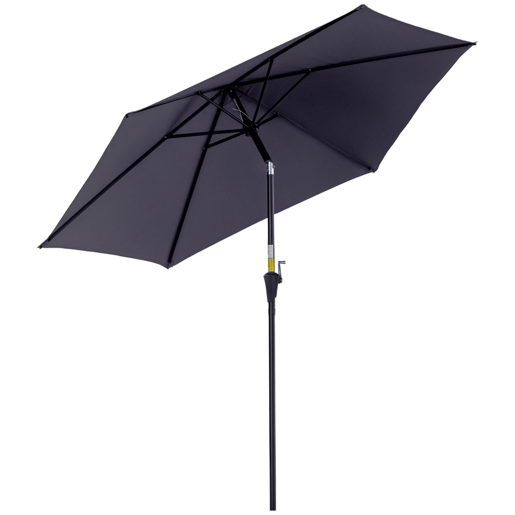 Ombrellone da Giardino Inclinabile ¨C Xylo ¨C Alluminio Grigio e Nero 2.6x2.4m