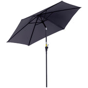 Ombrellone da Giardino Inclinabile ¨C Xylo ¨C Alluminio Grigio e Nero 2.6x2.4m
