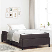 Letto a molle Marrone Scuro 120 x 200 cm Tessuto