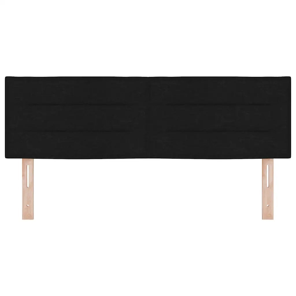 Testiera LED con strisce LED con testiera Nero 144 cm Tessuto 3337987