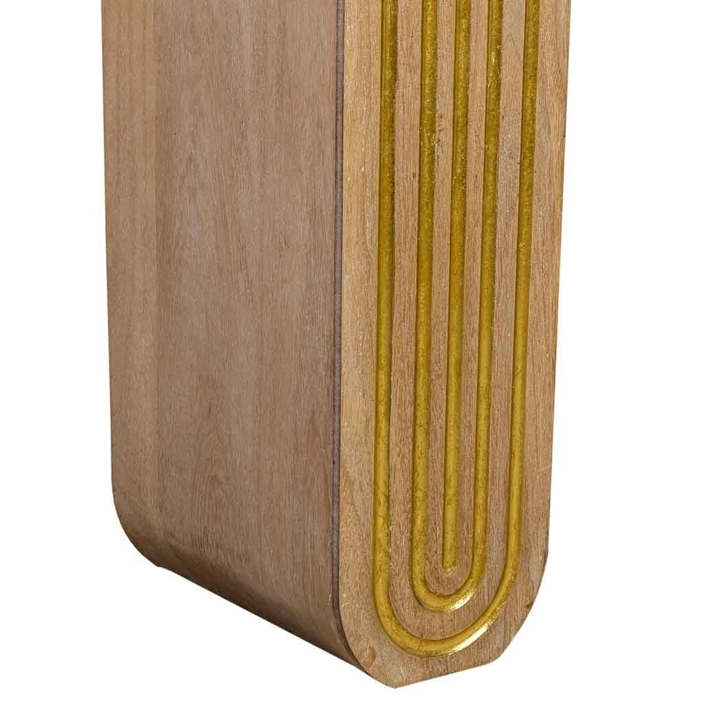 Mobile da ingresso in legno marrone 140.5x40x81.5
