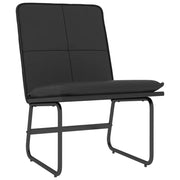Poltrona | Sedia Lounge Nera 54x75x76 cm in Similpelle