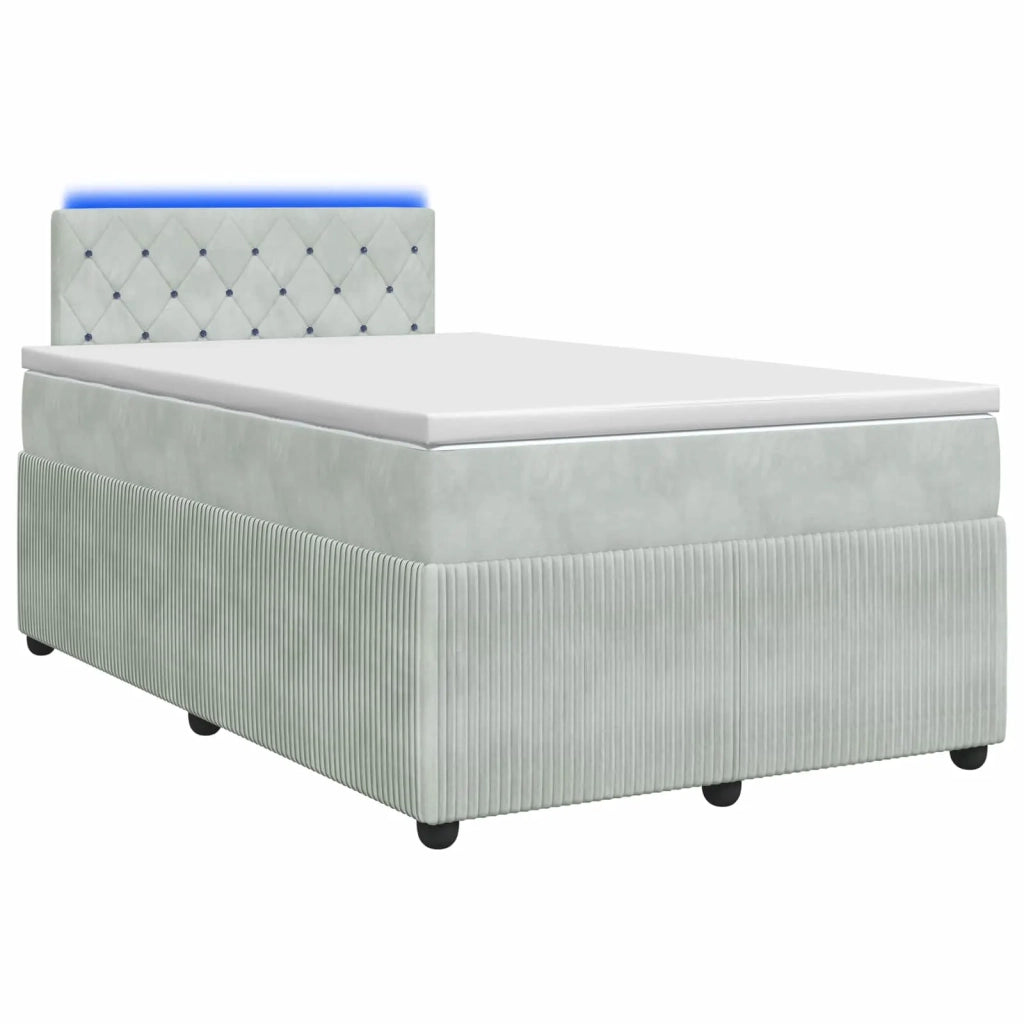 Letto box spring con materasso Grigio Chiaro 120 x 190 cm 3453095