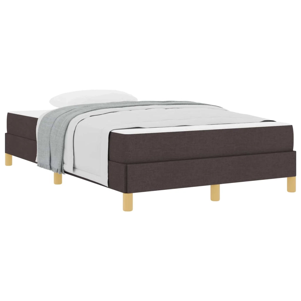 Letto a molle con materasso Marrone Scuro 120 x 200 cm Tessuto