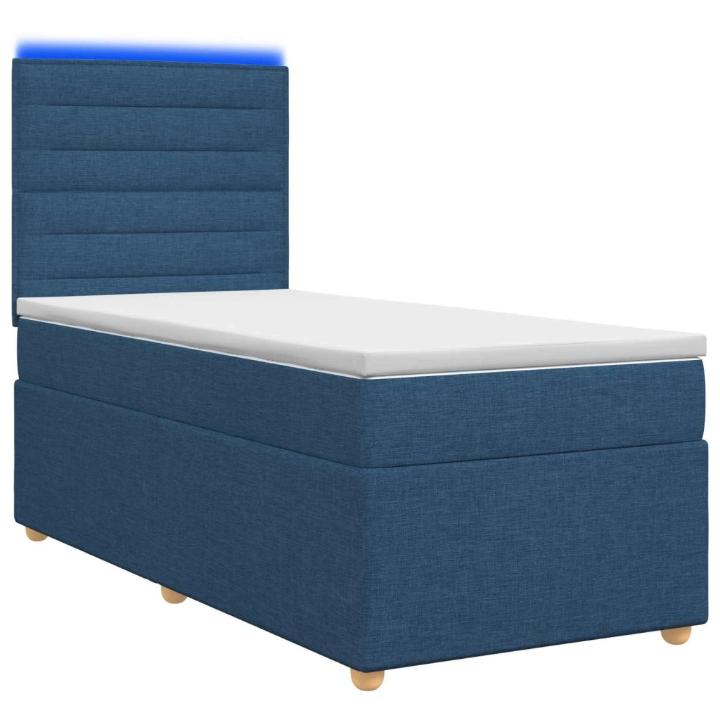 Letto box spring con materasso Blu 80 x 200 cm Tessuto 3455216