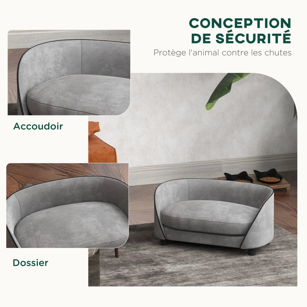 Divano per cani con cuscino ¨C Minimal ¨C grigio