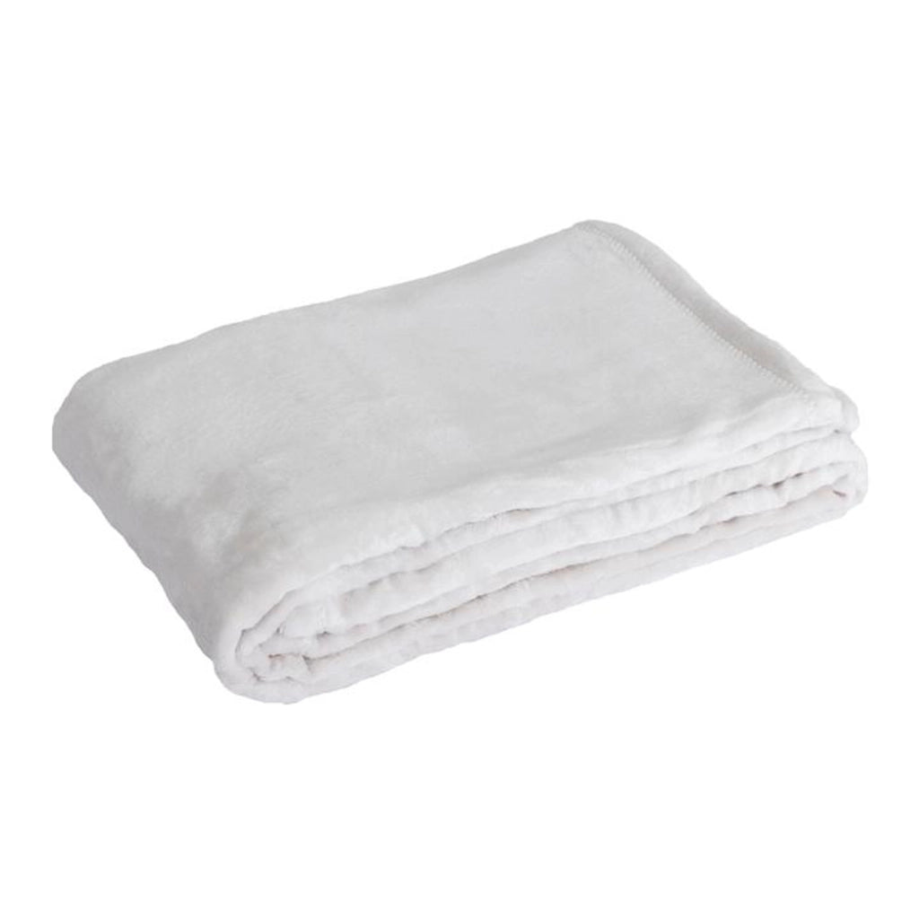 Coperta a quadri bianca 180x200cm FLANBERG