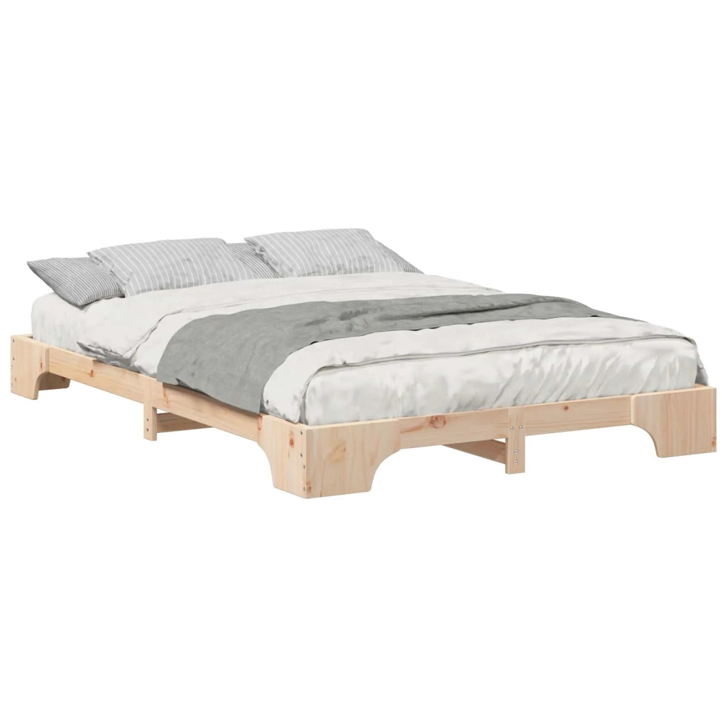 Struttura del letto-Giroletto Marrone 140 x 210 cm Pino massello 593493