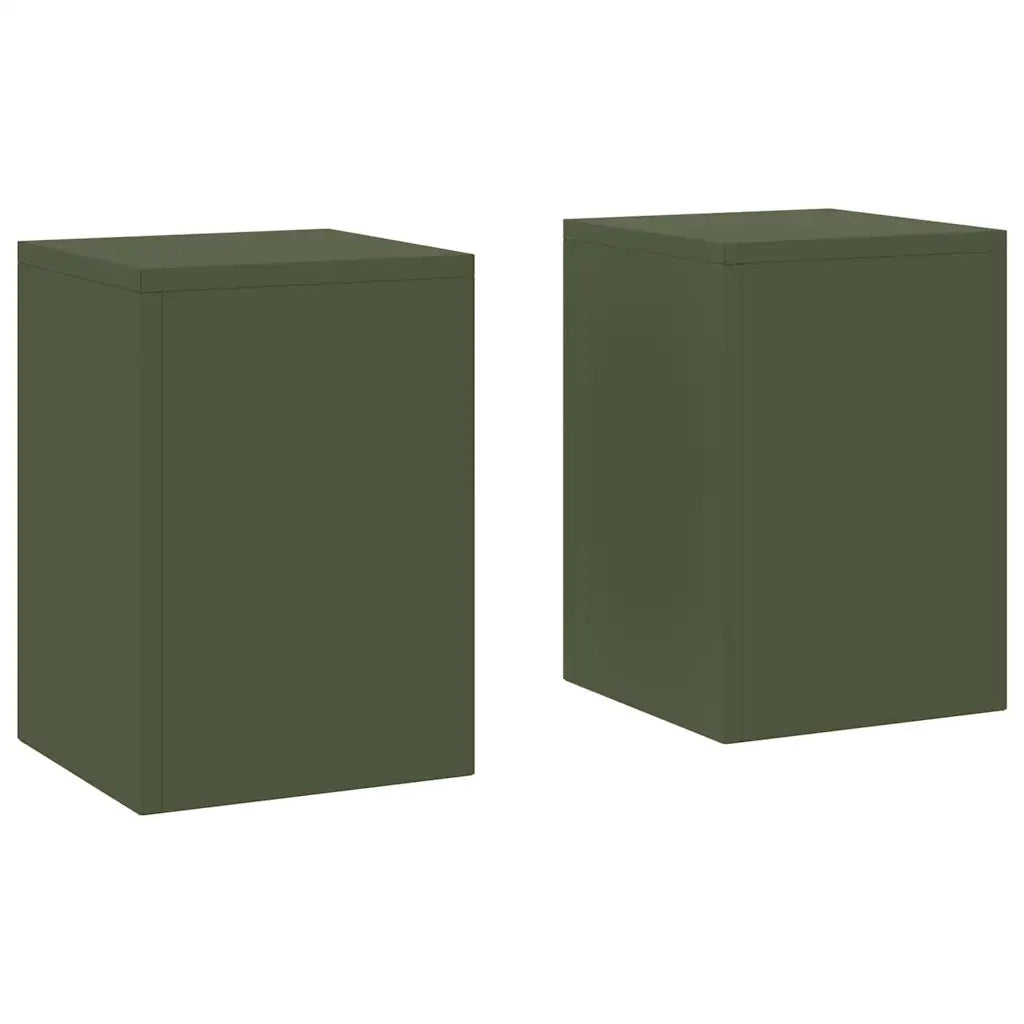 Supporto per piante | Sostegno per piante 2 pz Oliver verde 24 x 24 x 35 cm Acciaio