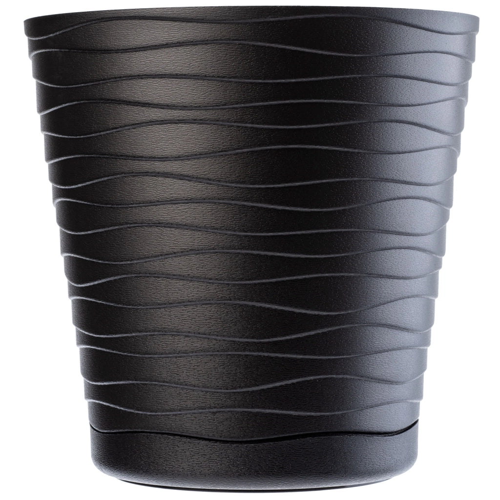 Vaso da fiori KADAX da 11 cm, con coperchio in plastica e supporto.