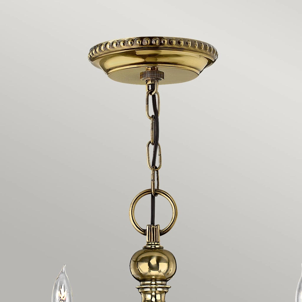 Lampadario Cambridge ottone ossidato 6xE14 Hinkley