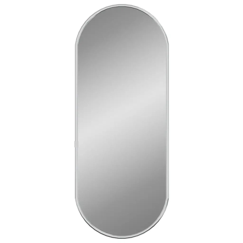 Specchio da Parete | Specchio decorativo Argento 50x20 cm Ovale