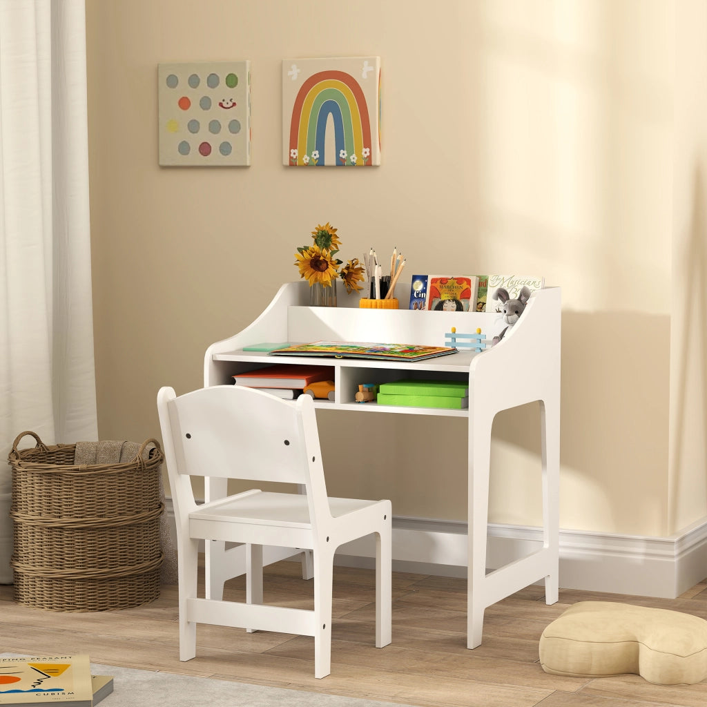 Scrivania per bambini con sedia ¨C Minimal ¨C bianco