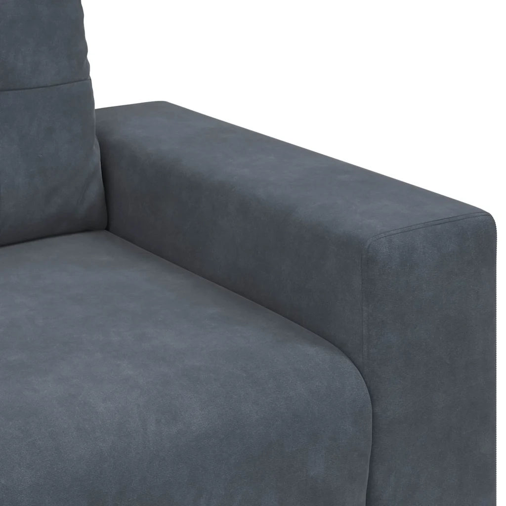 Divano Divanetto-Sofa Grigio Scuro 140 cm in Velluto 817605