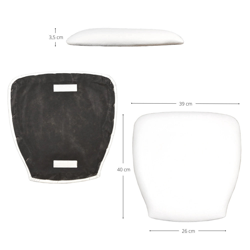 Set da 20 Sedie Chiavarine Trasparenti in Plastica con cuscino similpelle bianco