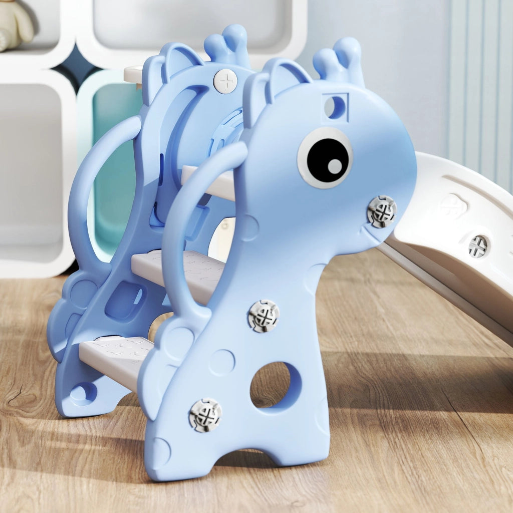 Casetta per bambini con scivolo e cesto da basket ¨C zephmum ¨C Blu