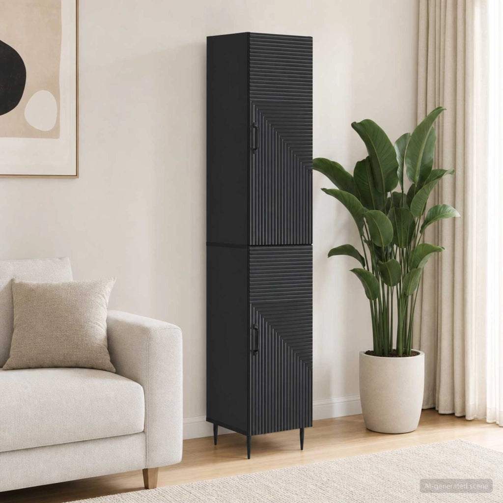Set di armadi 2 pz Nero Legno ingegnerizzato 3416629