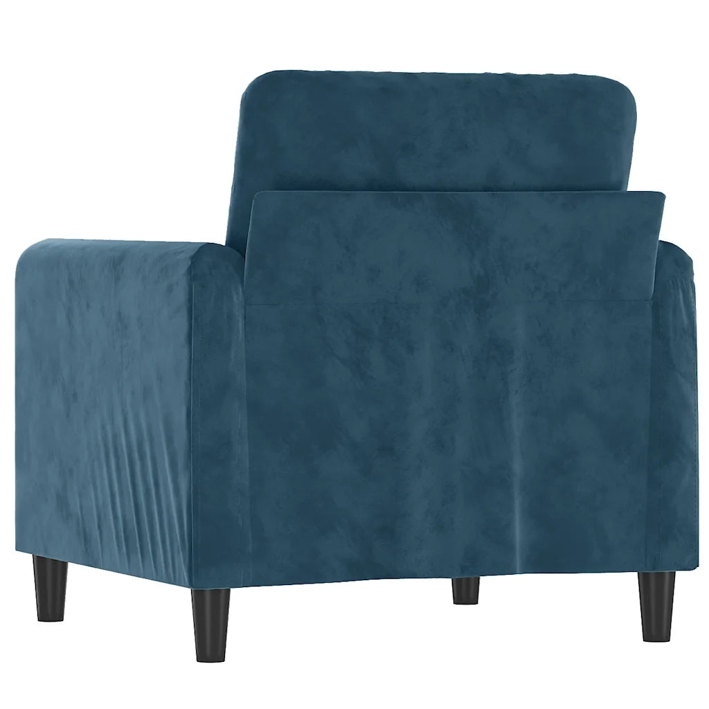 Poltrona Blu 60 cm Velluto 359431