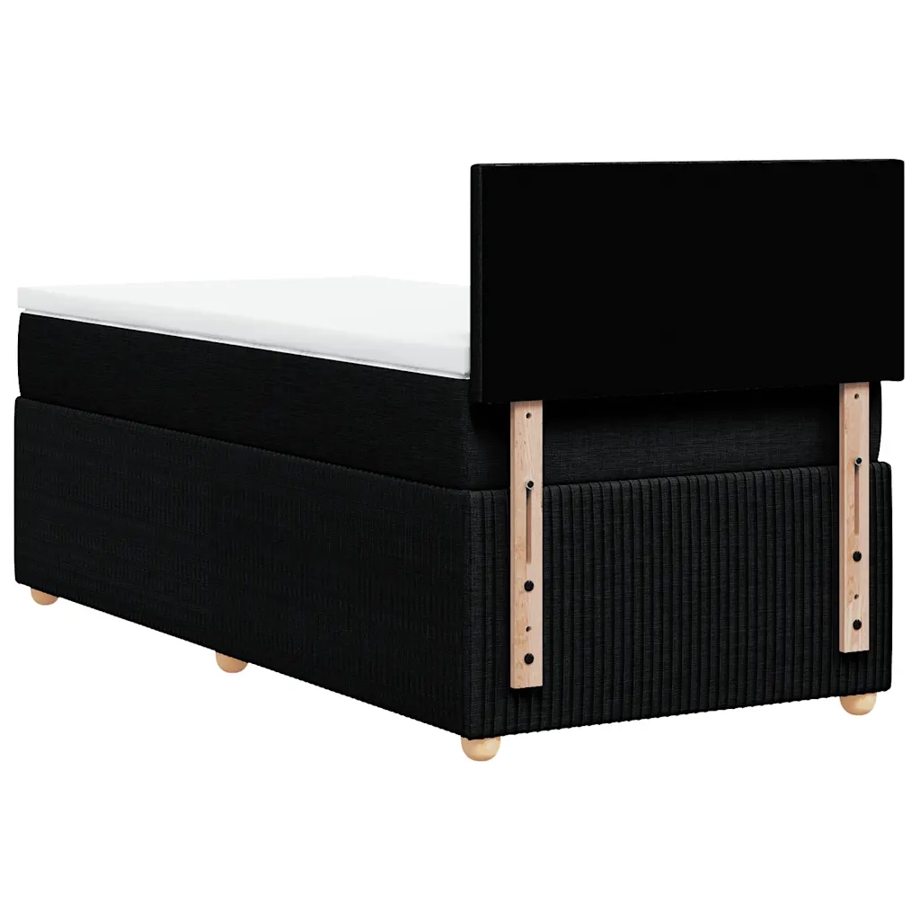 Giroletto a Molle con Materasso Nero 80x200 cm inTessuto 3287278