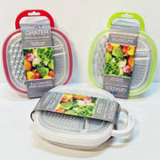 Trade Shop - Grattugiera In Acciaio Con Contenitore E Coperchio Grattugia Formaggio Julienne -