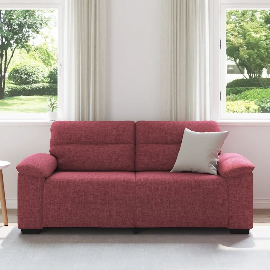 Divano a 2 Posti Rosso Vino 180x81x84 cm in Tessuto 4105310