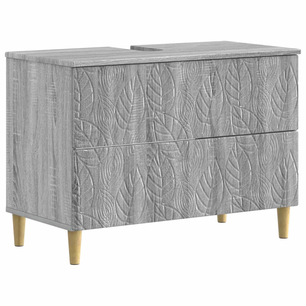 Set di Mobili da Bagno da 4 Pezzi DELFT Sonoma grigio 3417951