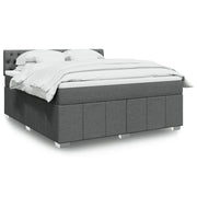 Giroletto a Molle con Materasso Grigio Scuro 180x200 cm Tessuto