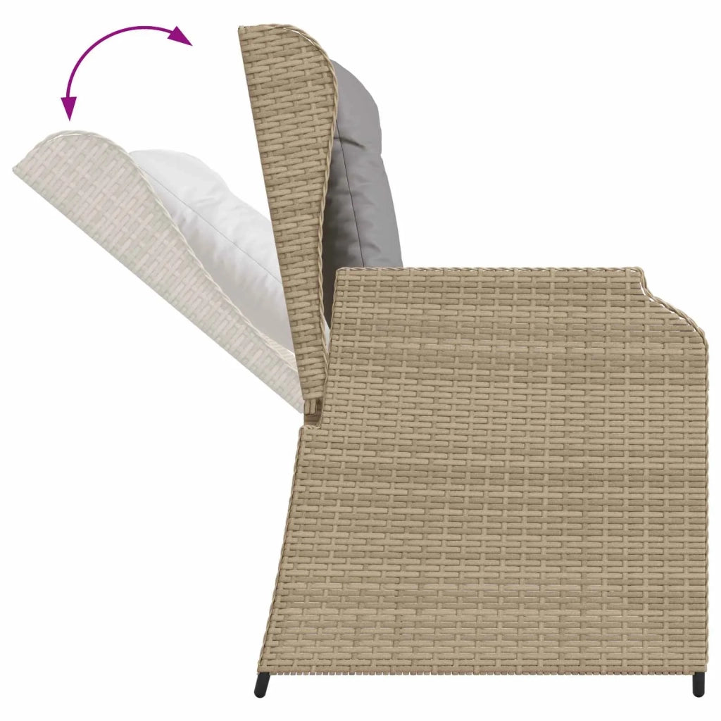 Panchina da giardino Beige polyrattan 3394452