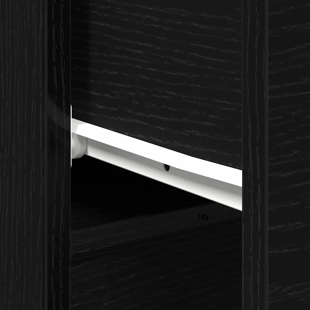 Credenza Rovere Nero 30 x 30 x 70 cm Legno multistrato 862774