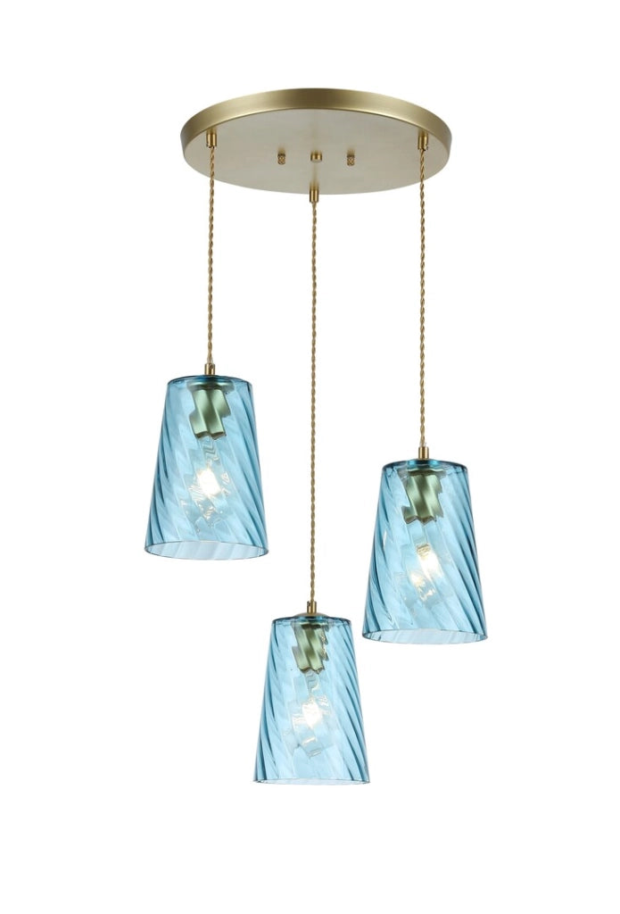 Lampada a sospensione moderna Rabalux Azurine 3xE27 oro