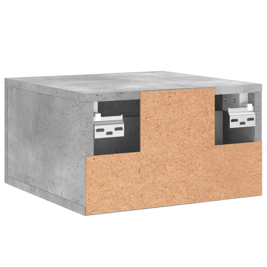 Comodino a Muro Grigio Cemento 35x35x20 cm 829796