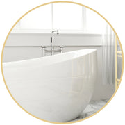 Specchio Bagno Rotondo con Cornice Oro ¨C zephmum ¨C 70x70 cm