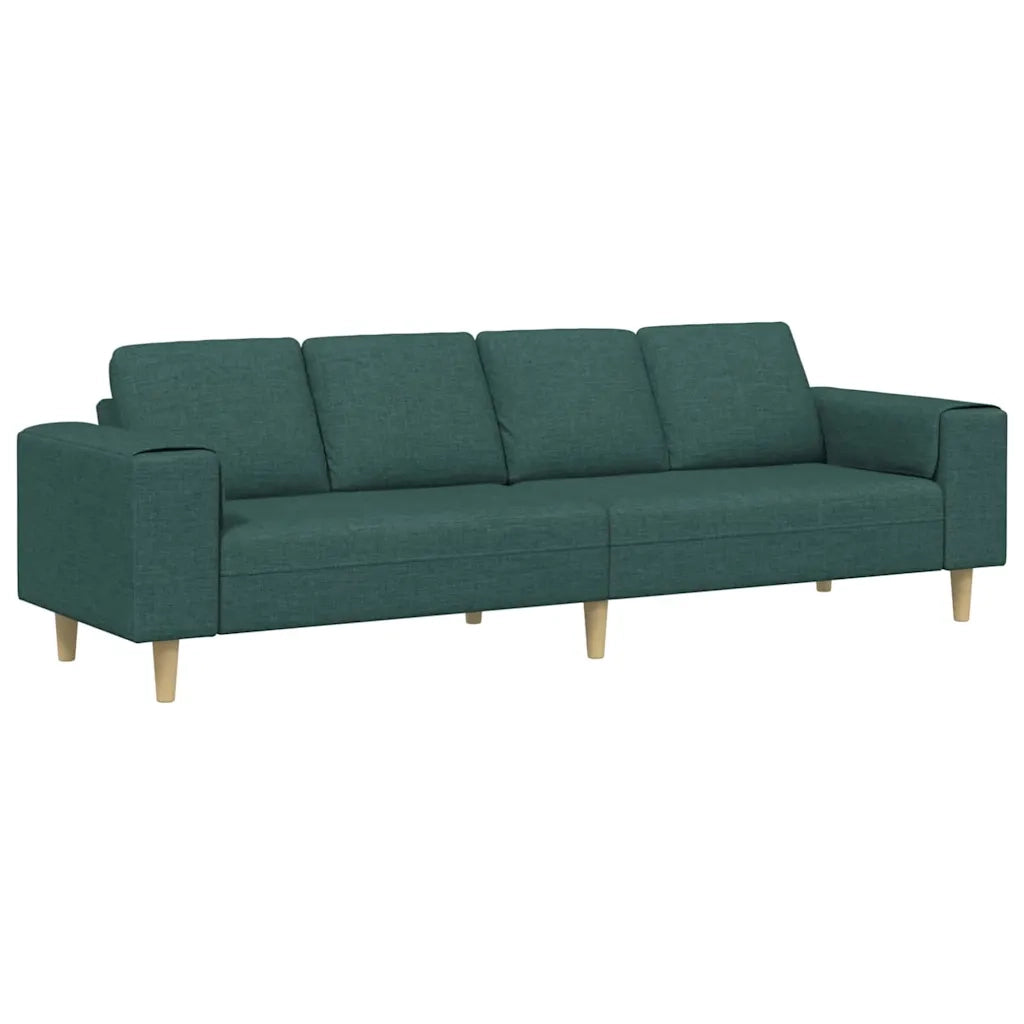 Divano per Soggiorno Verde Scuro 250 x 77 x 76 cm Poliestere 3335085